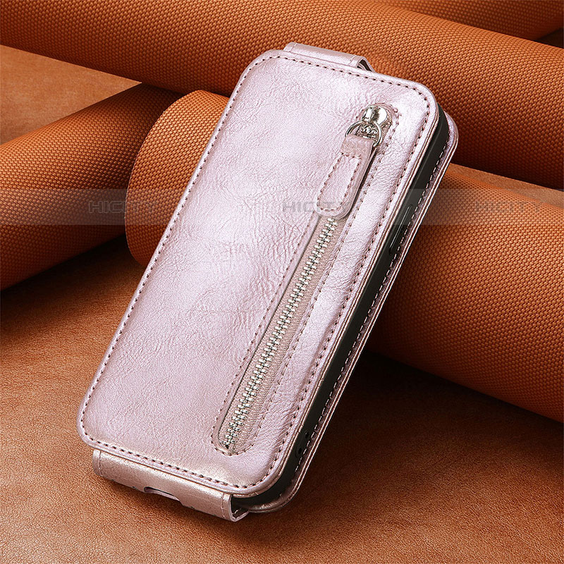 Handytasche Flip Schutzhülle Leder S01D für Samsung Galaxy S21 FE 5G Rosegold