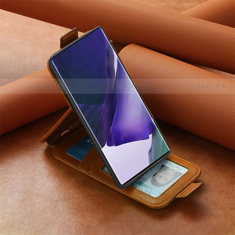 Handytasche Flip Schutzhülle Leder S01D für Samsung Galaxy S21 Ultra 5G groß