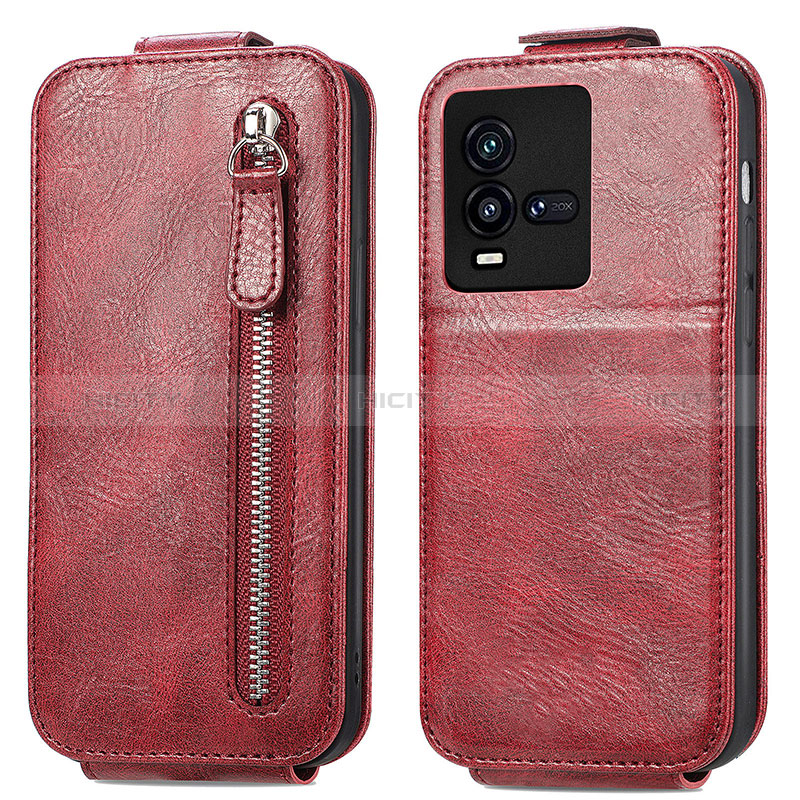 Handytasche Flip Schutzhülle Leder S01D für Vivo iQOO 9T 5G Rot