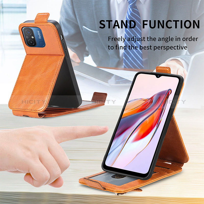 Handytasche Flip Schutzhülle Leder S01D für Xiaomi Poco C55 groß