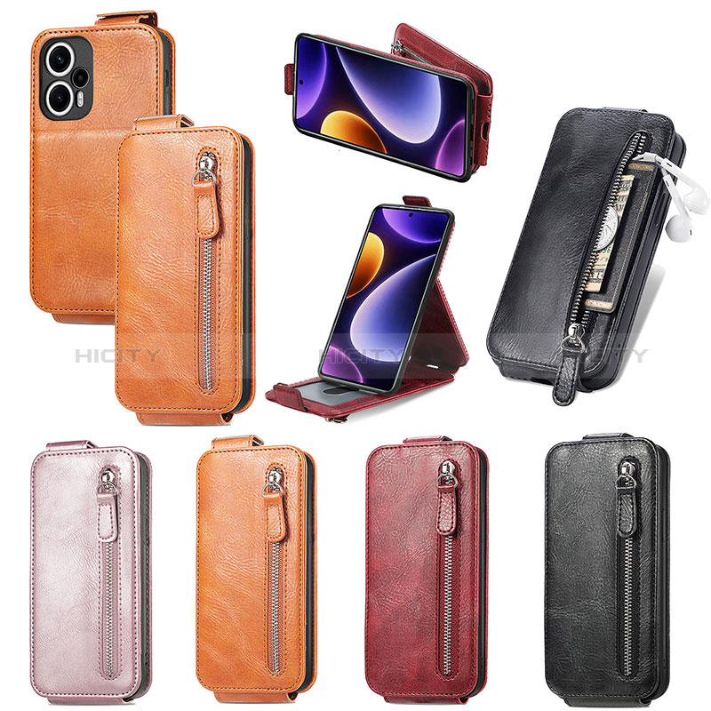 Handytasche Flip Schutzhülle Leder S01D für Xiaomi Poco F5 5G groß