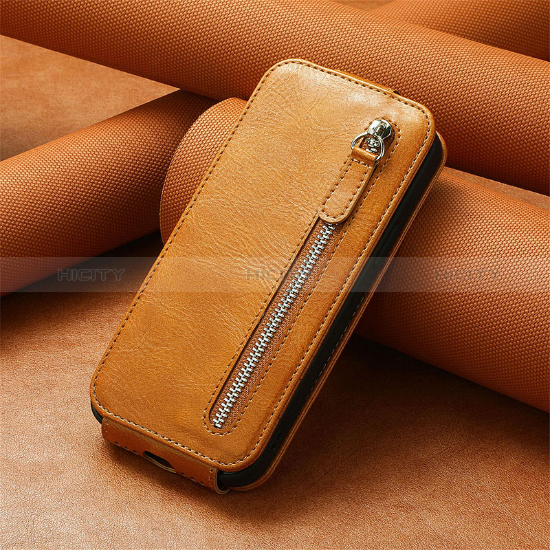 Handytasche Flip Schutzhülle Leder S01D für Xiaomi Redmi Note 11T Pro+ Plus 5G Braun Plus