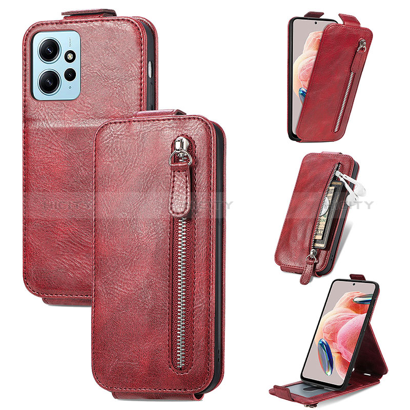 Handytasche Flip Schutzhülle Leder S01D für Xiaomi Redmi Note 12 4G groß