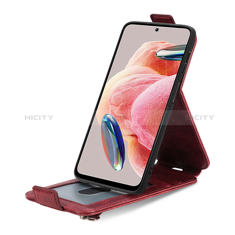 Handytasche Flip Schutzhülle Leder S01D für Xiaomi Redmi Note 12 4G groß