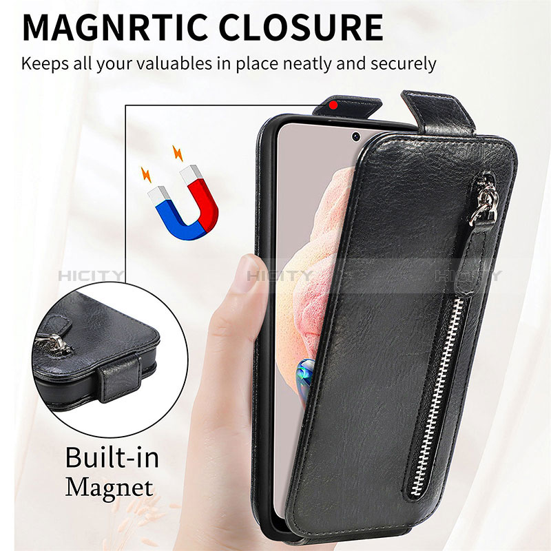 Handytasche Flip Schutzhülle Leder S01D für Xiaomi Redmi Note 12 4G groß