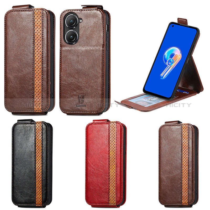 Handytasche Flip Schutzhülle Leder S02D für Asus Zenfone 9