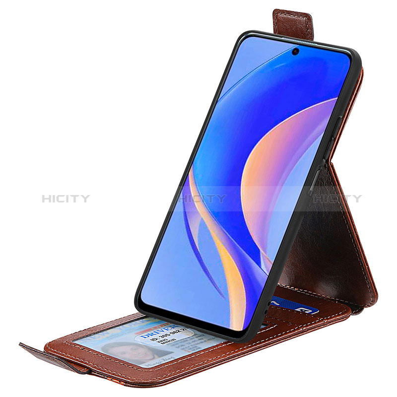 Handytasche Flip Schutzhülle Leder S02D für Huawei Nova Y90