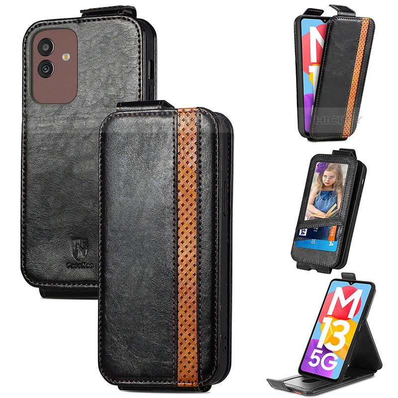 Handytasche Flip Schutzhülle Leder S02D für Samsung Galaxy M13 5G