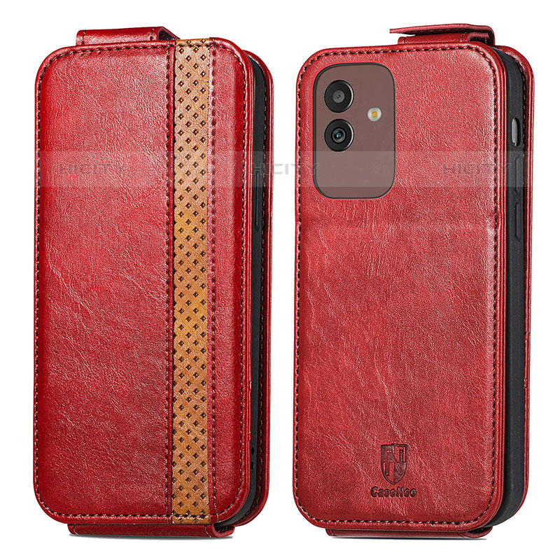 Handytasche Flip Schutzhülle Leder S02D für Samsung Galaxy M13 5G Rot