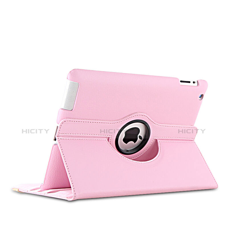 Handytasche Rotierende Schutzhülle Leder für Apple iPad 3 Rosa