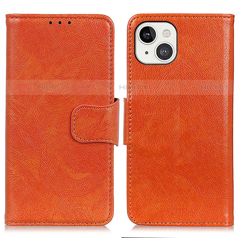 Handytasche Stand Schutzhülle Flip Leder Hülle A02 für Apple iPhone 13 Orange