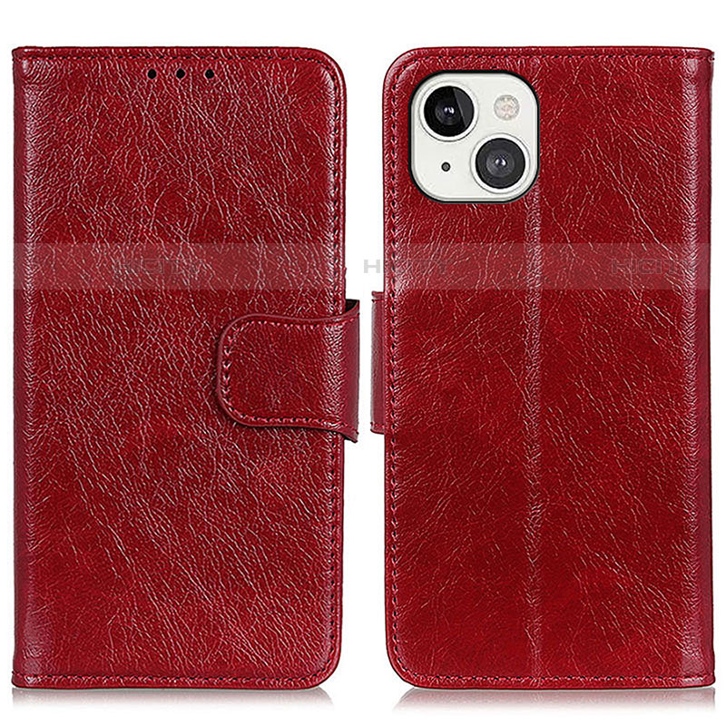 Handytasche Stand Schutzhülle Flip Leder Hülle A02 für Apple iPhone 13 Rot