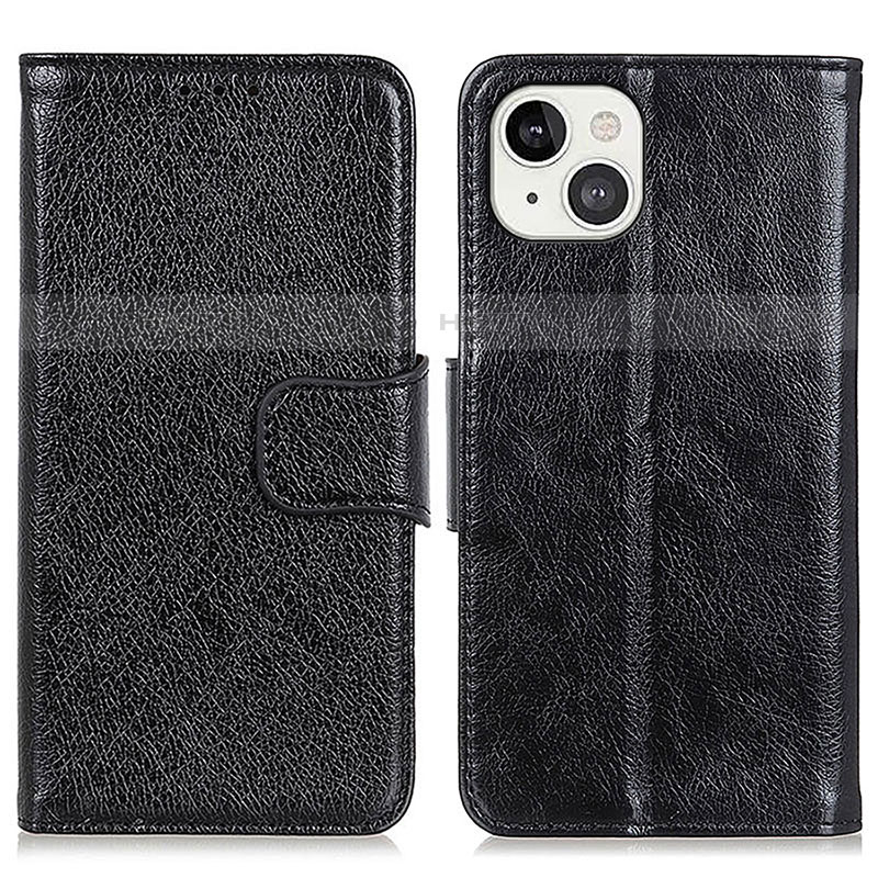 Handytasche Stand Schutzhülle Flip Leder Hülle A02 für Apple iPhone 13 Schwarz