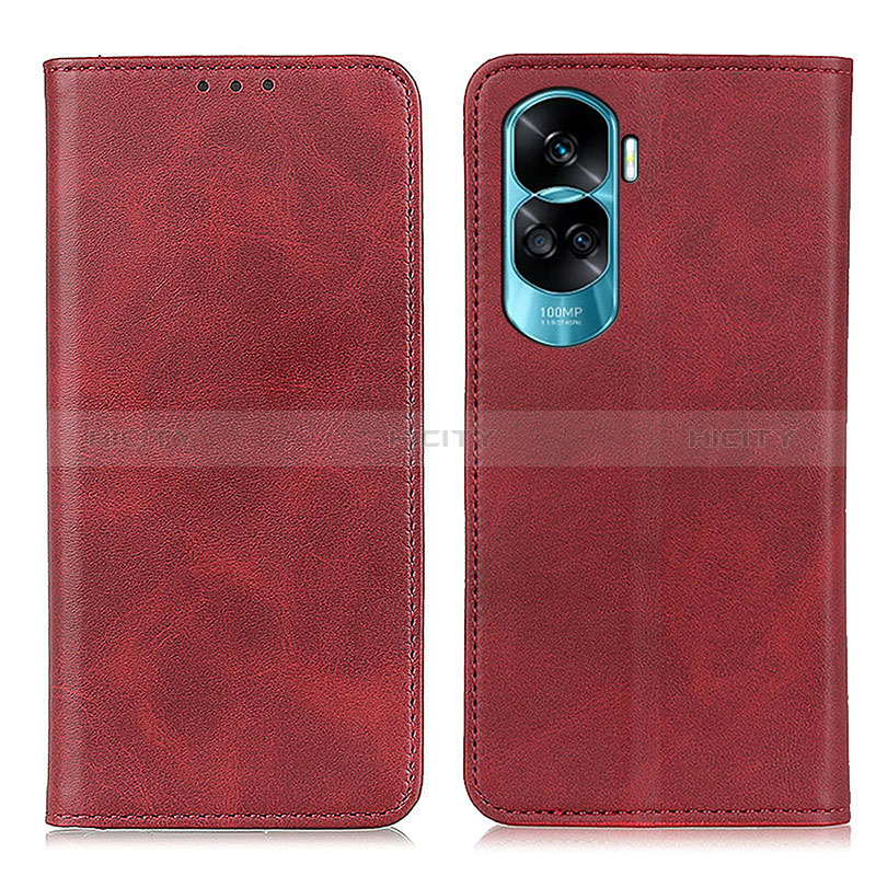 Handytasche Stand Schutzhülle Flip Leder Hülle A02D für Huawei Honor 90 Lite 5G Rot