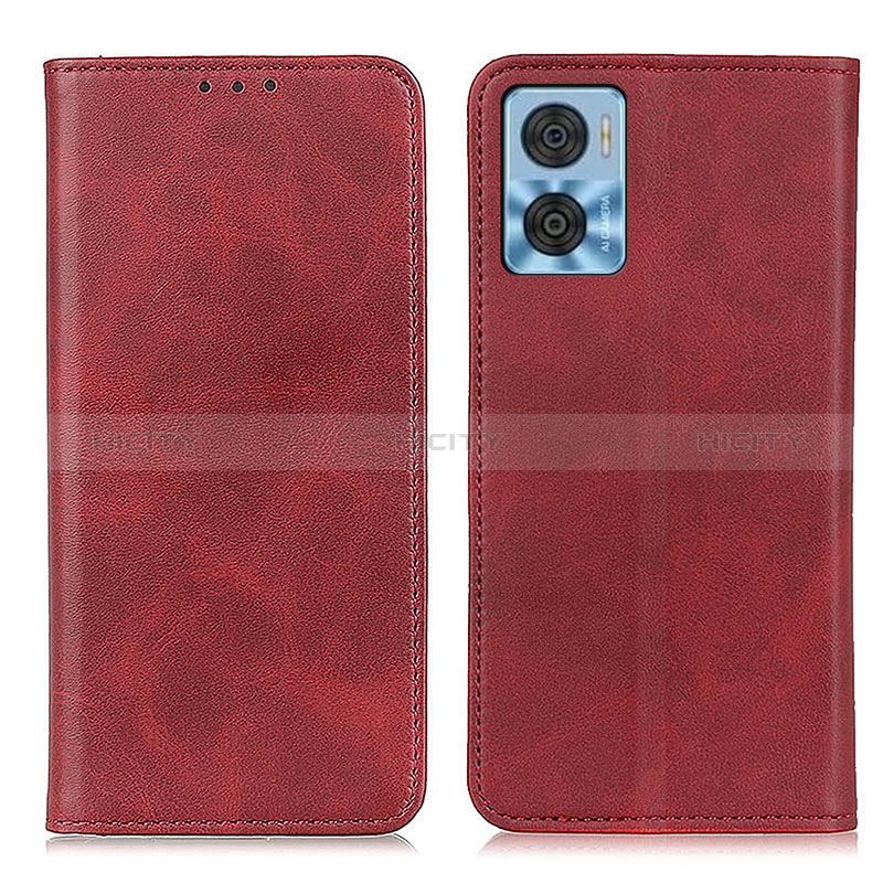 Handytasche Stand Schutzhülle Flip Leder Hülle A02D für Motorola Moto E22 Rot Plus