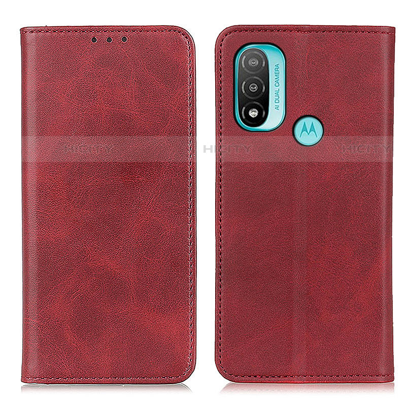 Handytasche Stand Schutzhülle Flip Leder Hülle A02D für Motorola Moto E30 Rot