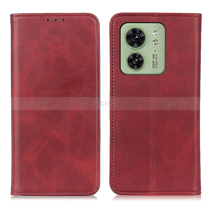 Handytasche Stand Schutzhülle Flip Leder Hülle A02D für Motorola Moto Edge 40 5G Rot Plus