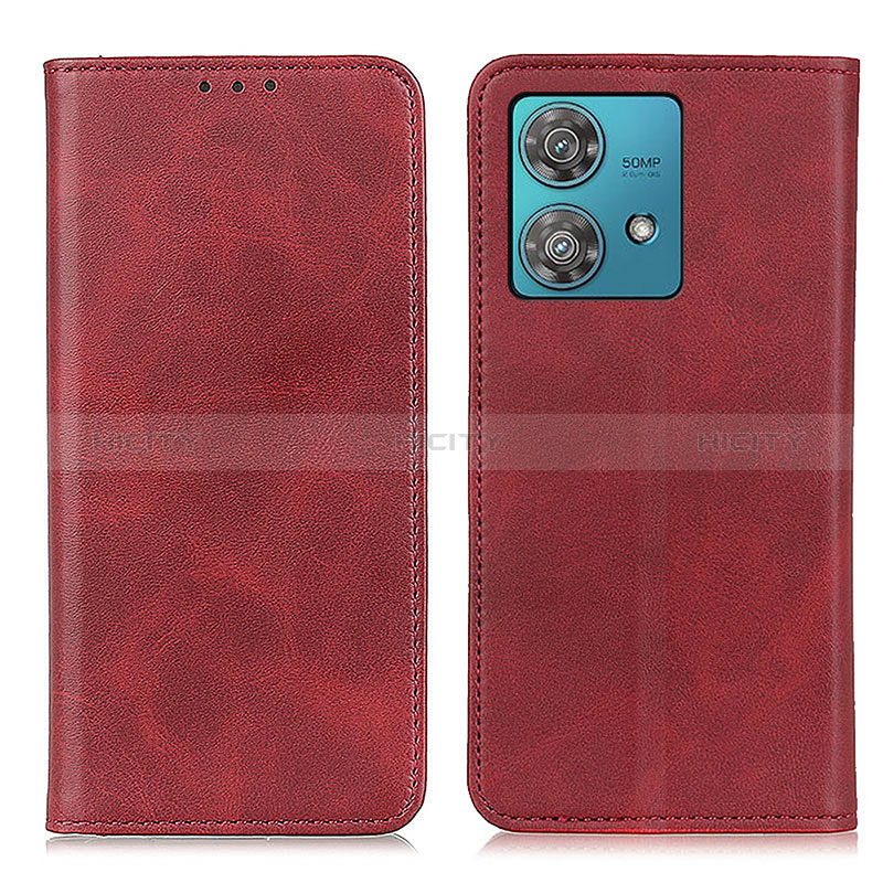 Handytasche Stand Schutzhülle Flip Leder Hülle A02D für Motorola Moto Edge 40 Neo 5G Rot Plus