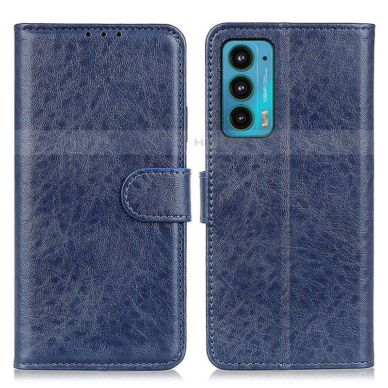 Handytasche Stand Schutzhülle Flip Leder Hülle A02D für Motorola Moto Edge Lite 5G Blau