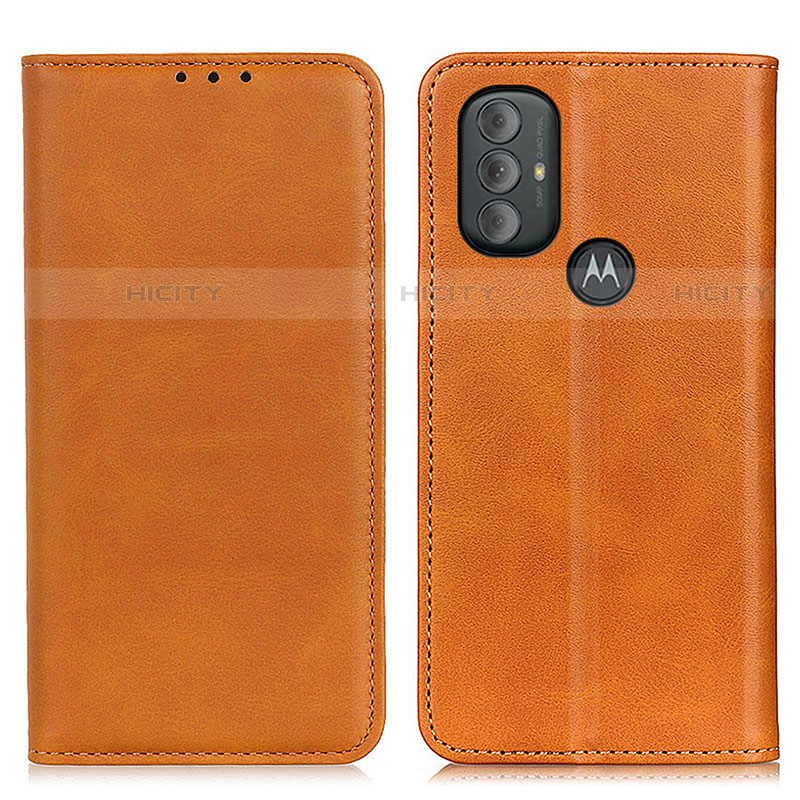 Handytasche Stand Schutzhülle Flip Leder Hülle A02D für Motorola Moto G Play (2023) Hellbraun Plus