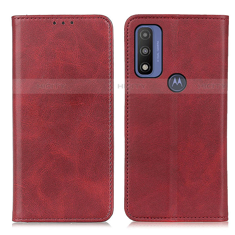 Handytasche Stand Schutzhülle Flip Leder Hülle A02D für Motorola Moto G Pure Rot