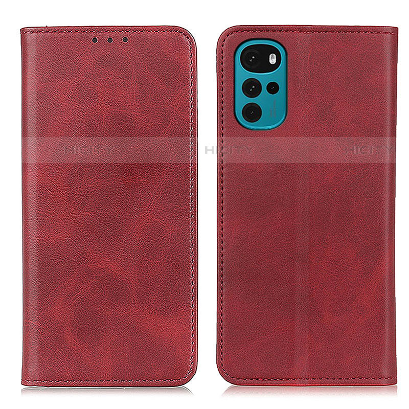 Handytasche Stand Schutzhülle Flip Leder Hülle A02D für Motorola Moto G22 Rot Plus