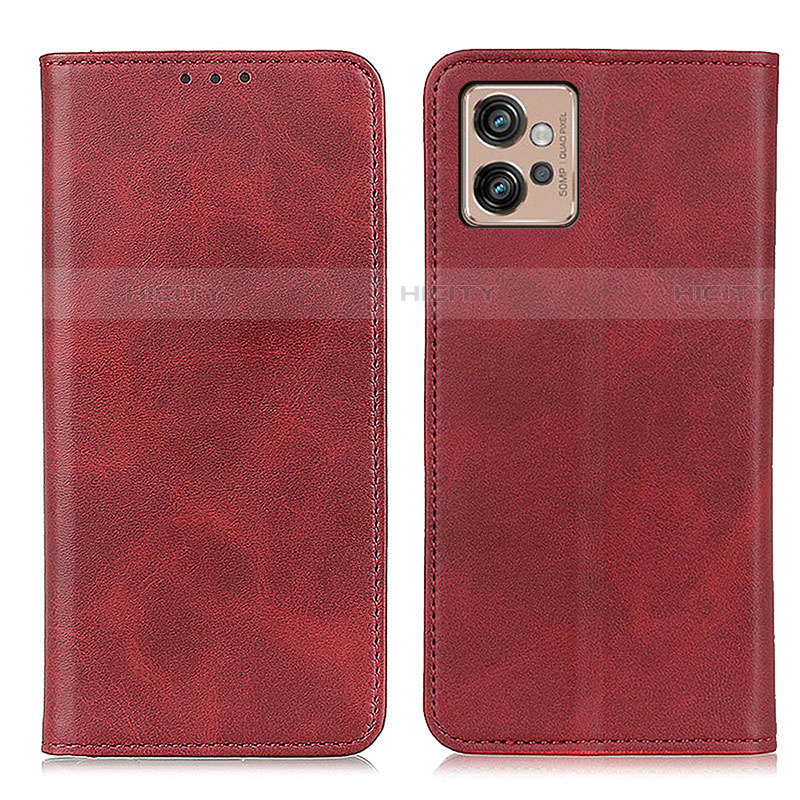 Handytasche Stand Schutzhülle Flip Leder Hülle A02D für Motorola Moto G32 Rot