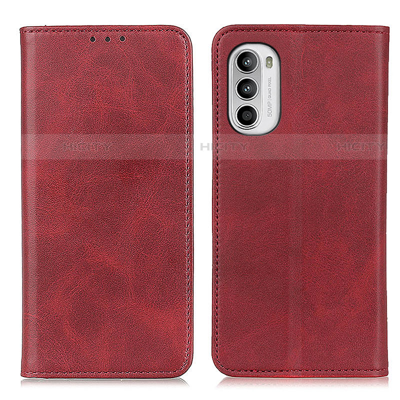 Handytasche Stand Schutzhülle Flip Leder Hülle A02D für Motorola MOTO G52 Rot