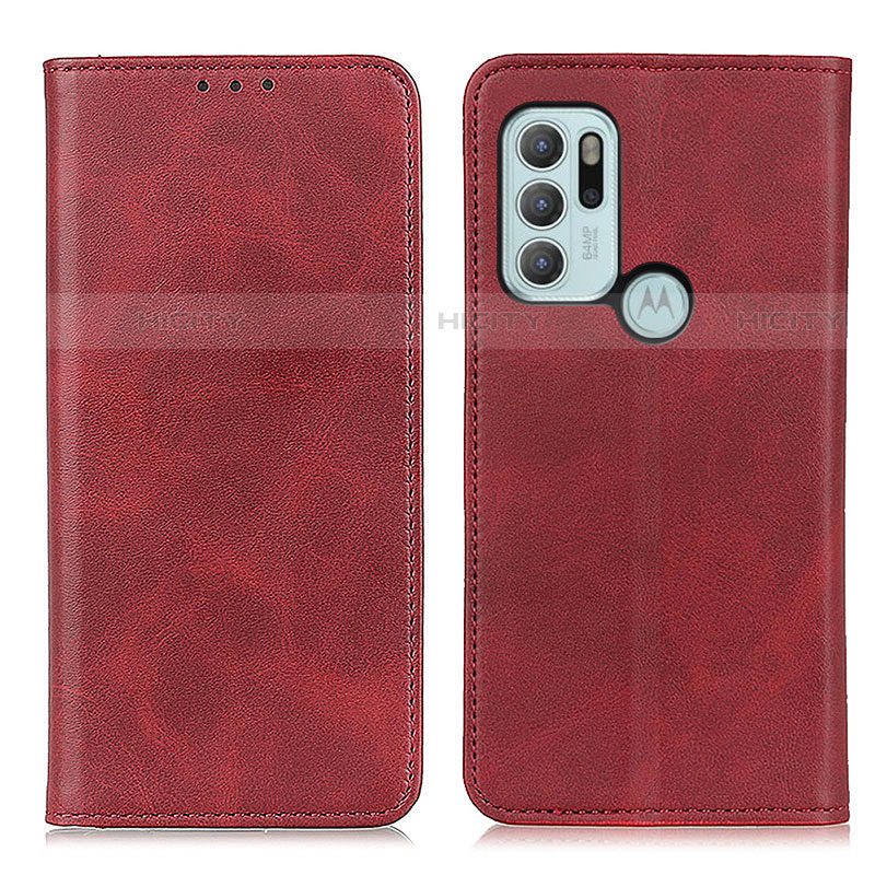 Handytasche Stand Schutzhülle Flip Leder Hülle A02D für Motorola Moto G60s Rot Plus