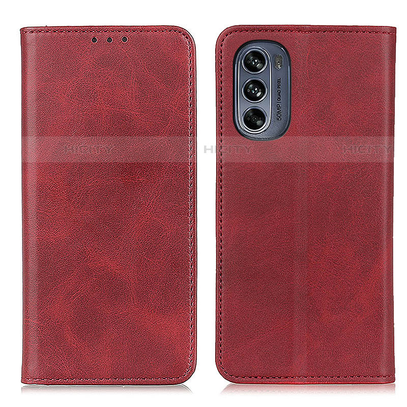 Handytasche Stand Schutzhülle Flip Leder Hülle A02D für Motorola Moto G62 5G Rot