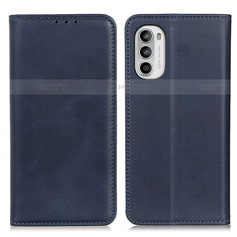 Handytasche Stand Schutzhülle Flip Leder Hülle A02D für Motorola Moto G71s 5G Blau