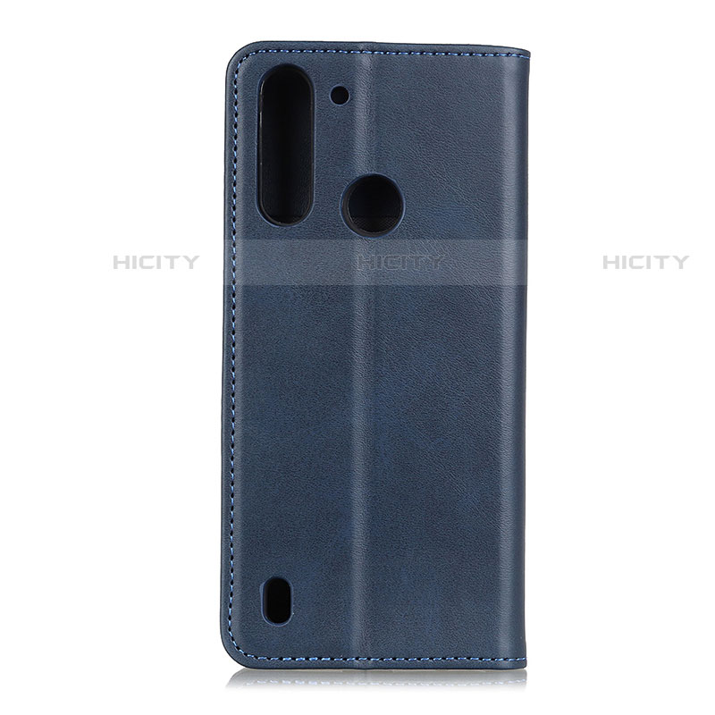 Handytasche Stand Schutzhülle Flip Leder Hülle A02D für Motorola Moto One Fusion Blau Plus