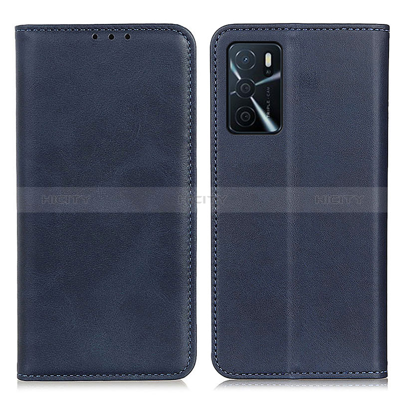 Handytasche Stand Schutzhülle Flip Leder Hülle A02D für Oppo A16 Blau