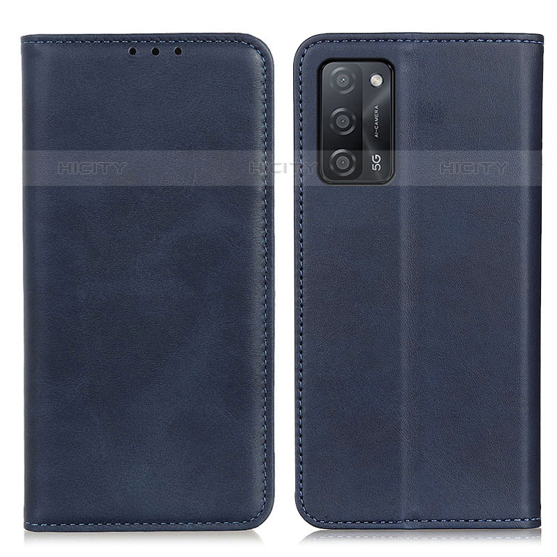 Handytasche Stand Schutzhülle Flip Leder Hülle A02D für Oppo A53s 5G Blau Plus