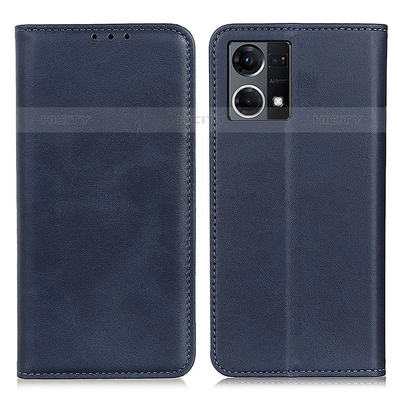 Handytasche Stand Schutzhülle Flip Leder Hülle A02D für Oppo F21 Pro 4G Blau Plus