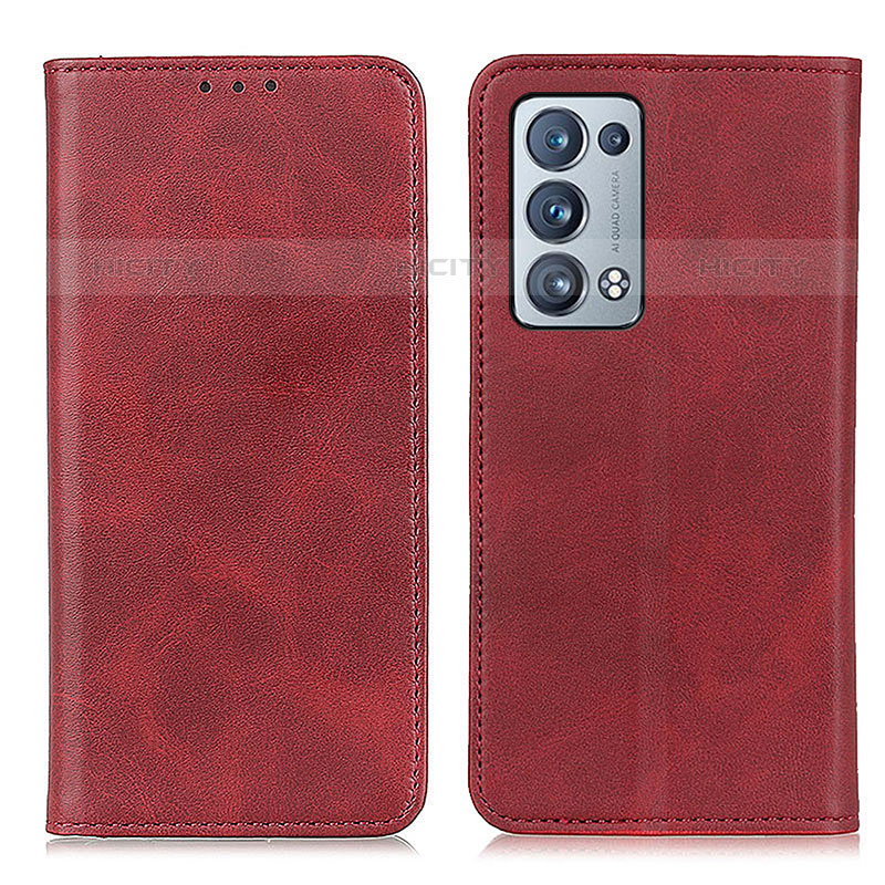 Handytasche Stand Schutzhülle Flip Leder Hülle A02D für Oppo Reno6 Pro+ Plus 5G Rot