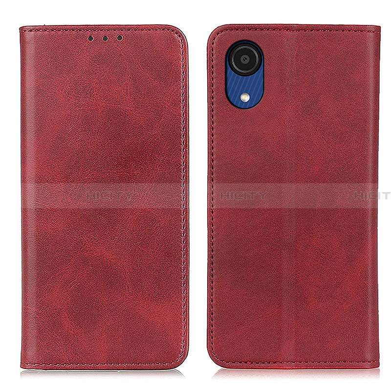 Handytasche Stand Schutzhülle Flip Leder Hülle A02D für Samsung Galaxy A03 Core Rot Plus