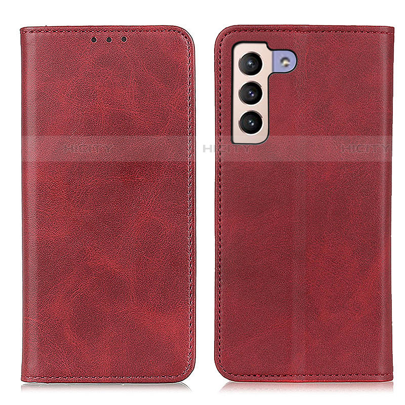 Handytasche Stand Schutzhülle Flip Leder Hülle A02D für Samsung Galaxy S21 5G Rot