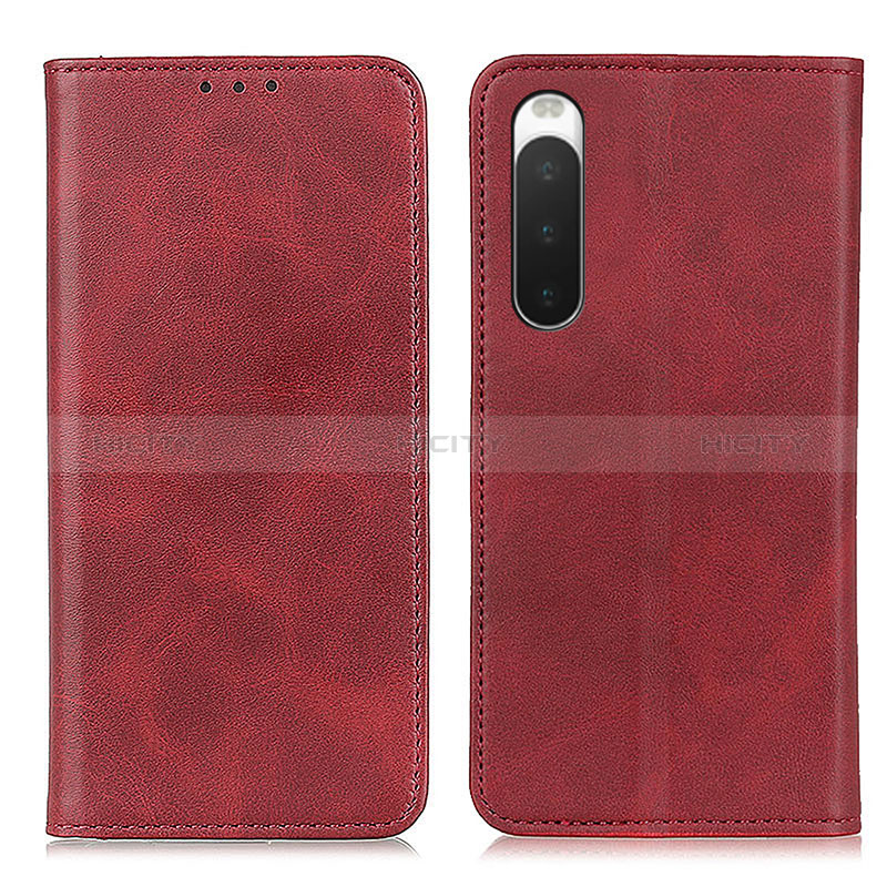 Handytasche Stand Schutzhülle Flip Leder Hülle A02D für Sony Xperia 10 IV Rot Plus