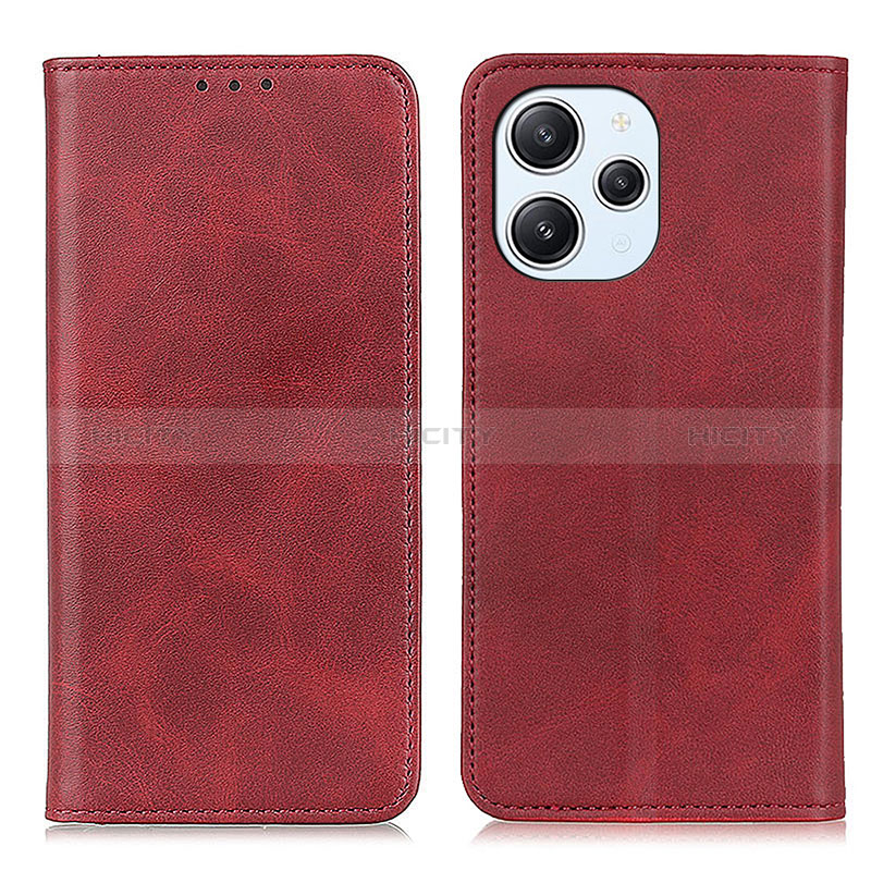 Handytasche Stand Schutzhülle Flip Leder Hülle A02D für Xiaomi Redmi 12 4G Rot Plus