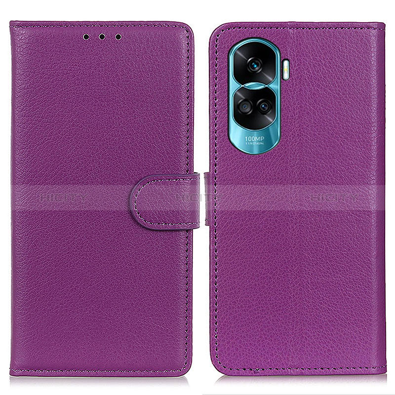 Handytasche Stand Schutzhülle Flip Leder Hülle A03D für Huawei Honor 90 Lite 5G Violett Plus