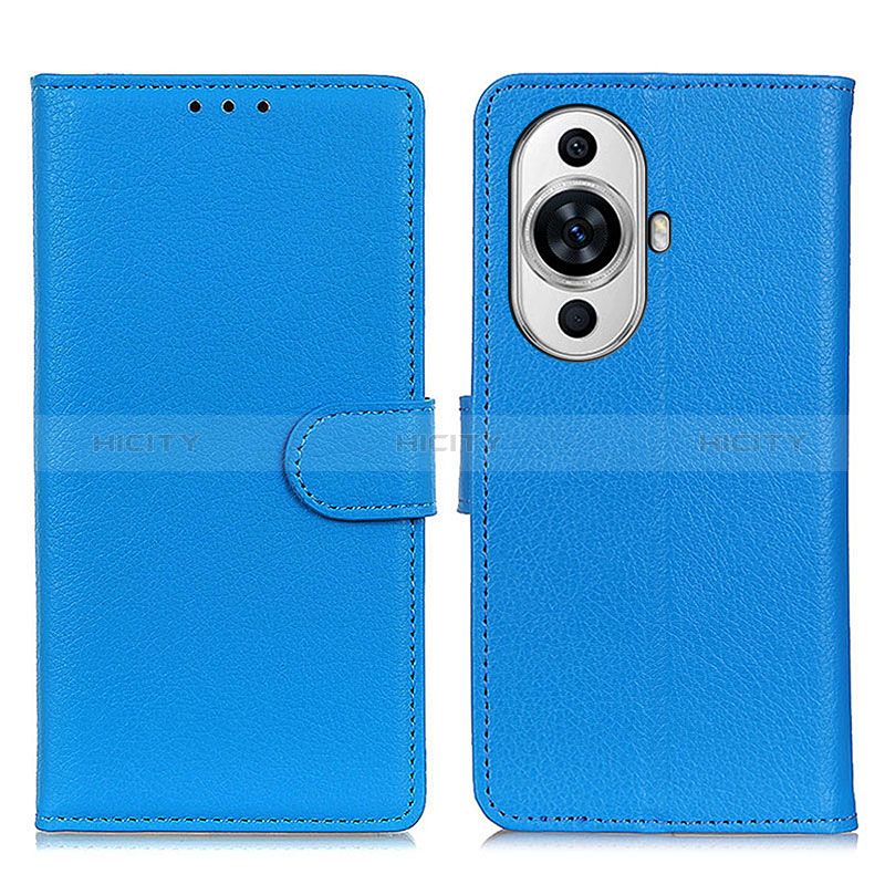 Handytasche Stand Schutzhülle Flip Leder Hülle A03D für Huawei Nova 11 Pro Hellblau