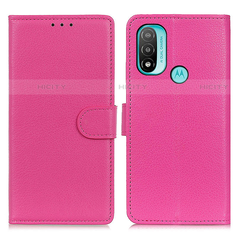 Handytasche Stand Schutzhülle Flip Leder Hülle A03D für Motorola Moto E20 Pink Plus