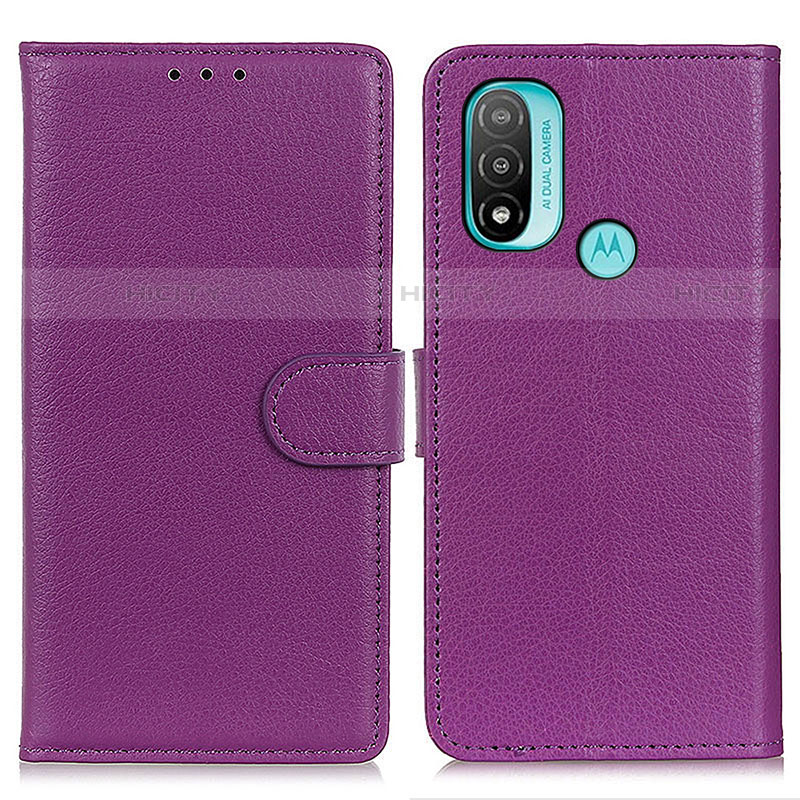 Handytasche Stand Schutzhülle Flip Leder Hülle A03D für Motorola Moto E20 Violett