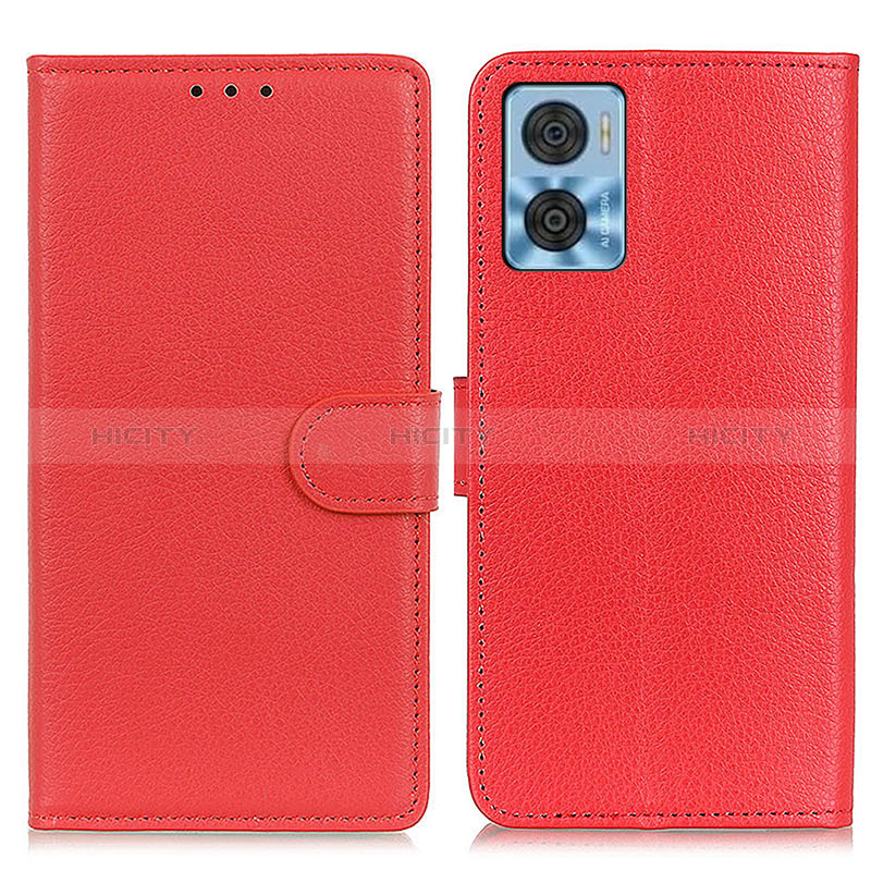 Handytasche Stand Schutzhülle Flip Leder Hülle A03D für Motorola Moto E22 Rot