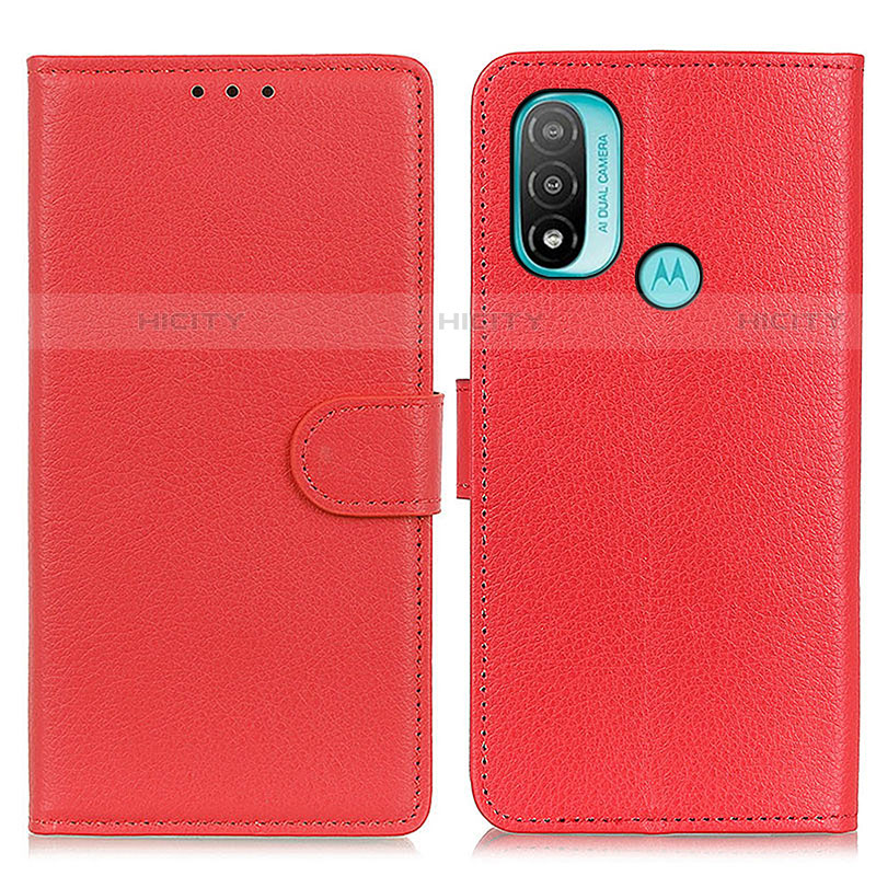 Handytasche Stand Schutzhülle Flip Leder Hülle A03D für Motorola Moto E40 Rot