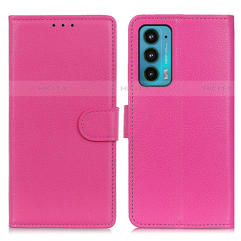 Handytasche Stand Schutzhülle Flip Leder Hülle A03D für Motorola Moto Edge 20 5G Pink