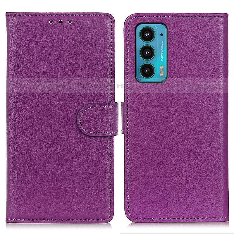 Handytasche Stand Schutzhülle Flip Leder Hülle A03D für Motorola Moto Edge 20 5G Violett