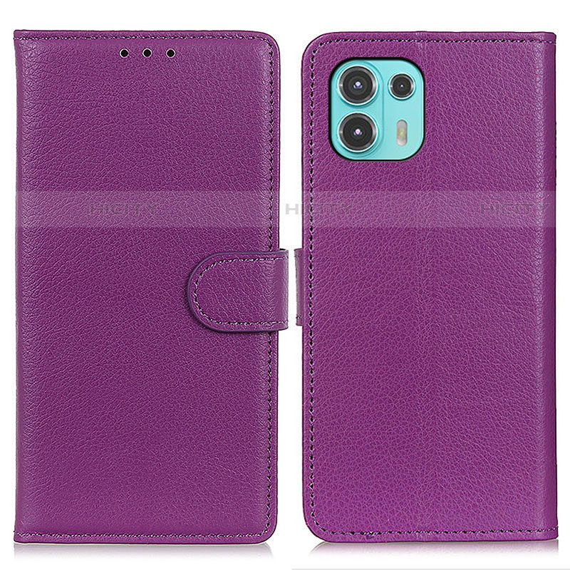 Handytasche Stand Schutzhülle Flip Leder Hülle A03D für Motorola Moto Edge 20 Lite 5G Violett