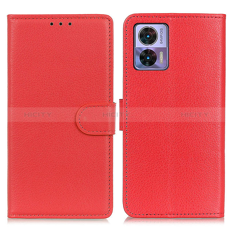 Handytasche Stand Schutzhülle Flip Leder Hülle A03D für Motorola Moto Edge 30 Neo 5G Rot